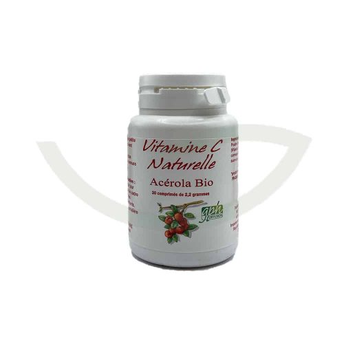 Acérola bio vitamine C 30 comprimés GPH Diffusion Riche en vitamine C Maroc Avant Acérola bio vitamine C 30 comprimés GPH Diffusion Riche en vitamine C Maroc Avant