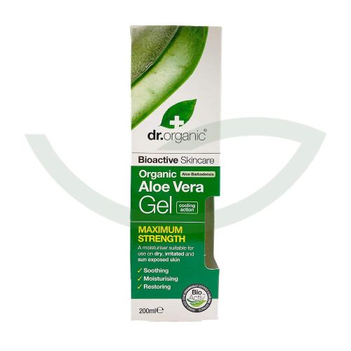 Gel aloe vera 200ml Dr. Organic Rafraîchit la peau Maroc