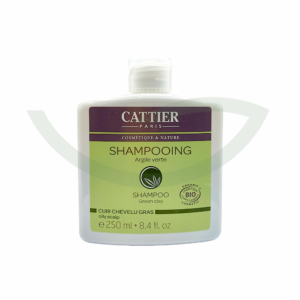 Shampooing Argile Verte 250ml Cattier Soins Cheveux Gras Maroc