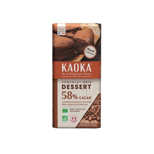 Dessert chocolat noir 58% cacoa 200g Kaoka Pâtisserie Maroc
