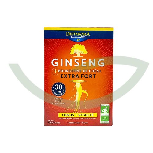 Ginseng extra fort 20 ampoules 200ml Dietaroma Réduction de fatigue Maroc