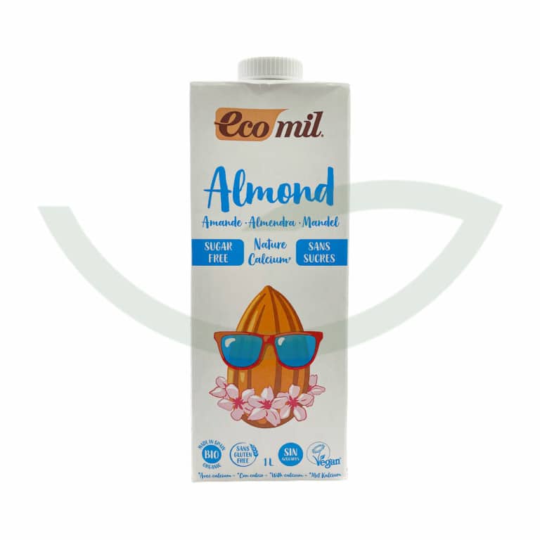 Lait amande calcium sans sucre 1L Ecomil Source de protéines Maroc
