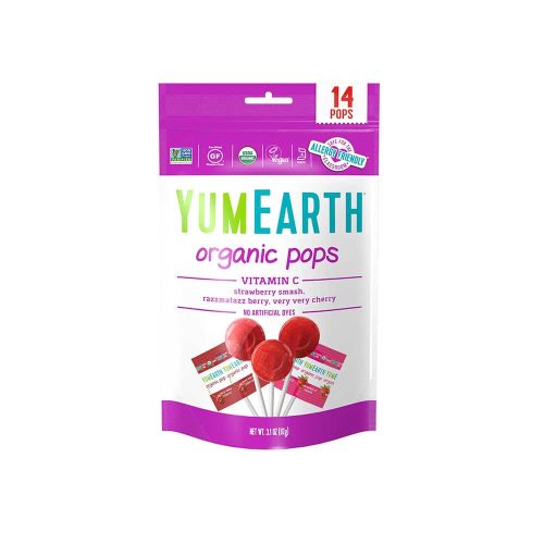 Sucettes Pops Fruits rouges 14 unités Yumearth Sans gluten Maroc
