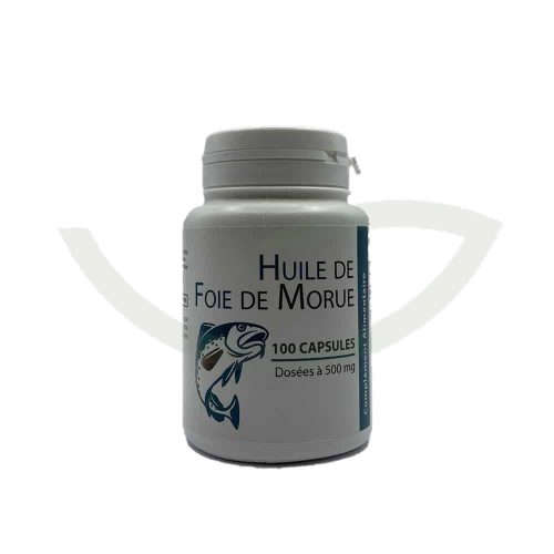 Huile de Foie de Morue 100 Capsules 500 mg GPH Diffusion Confort articulaire Maroc Avant