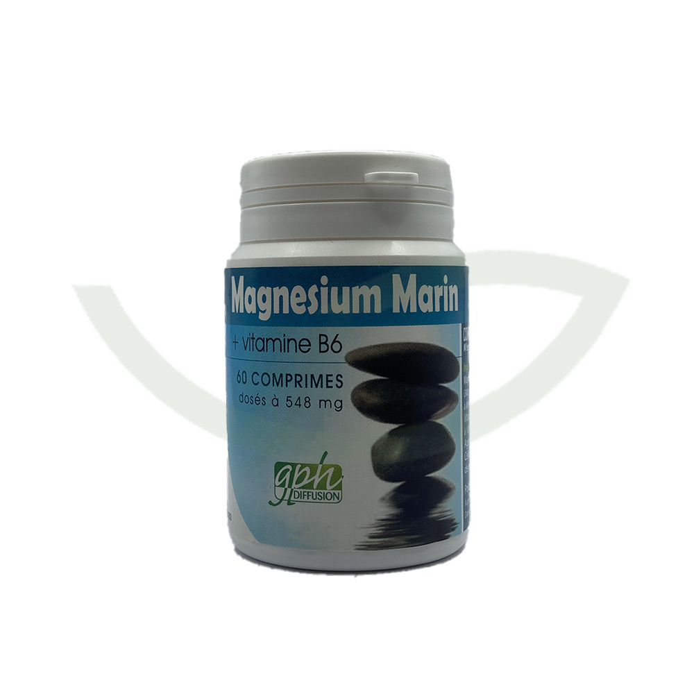 Magnésium Marin + Vitamine B6 60 Comprimes 548 mg Anti inflammatoire Maroc