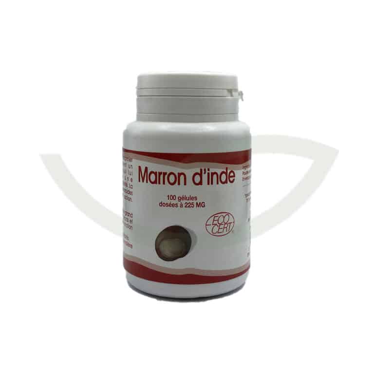 Marron d'inde 100 gélules 225mg GPH Diffusion anti-inflammatoire Maroc Avant Marron d'inde 100 gélules 225mg GPH Diffusion anti-inflammatoire Maroc Avant