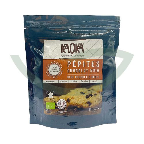 Pépites de chocolat noir 50% cacao 100g Kaoka Dessert Maroc avant