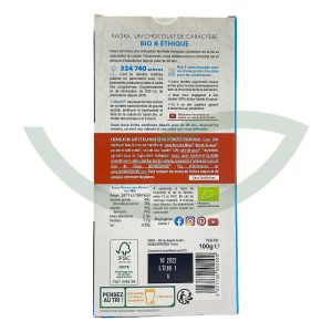 Chocolat lait 38% noix de coco 100g Kaoka Bio Maroc arrière Chocolat lait 38% noix de coco 100g Kaoka Bio Maroc arrière