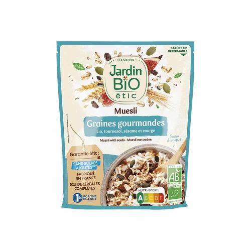 Muesli graines gourmandes sans sucre 375g Jardin BIO Bio Maroc