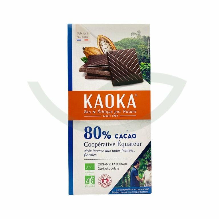 Chocolat noir Equateur 80% 100g Kaoka Bio Maroc Chocolat noir Equateur 80% 100g Kaoka Bio Maroc