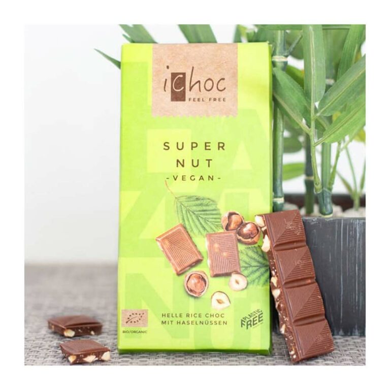Tablette Chocolat Supernut 80g Ichoc Vegan Maroc avant Tablette Chocolat Supernut 80g Ichoc Vegan Maroc avant