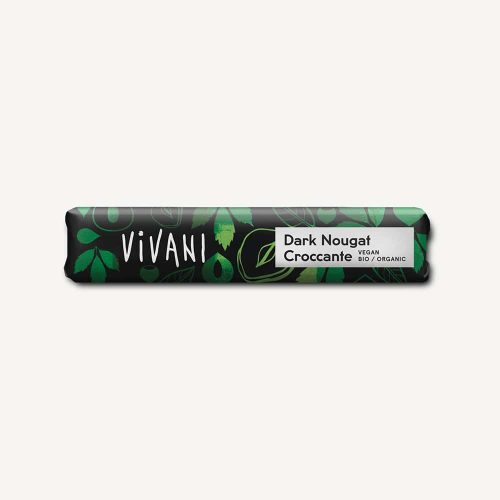 Barre de nougat noir croquante 35g Vivani Bio Maroc