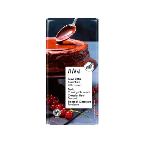Dessert tablette de chocolat noir 70% 200g Vivani Bio Maroc