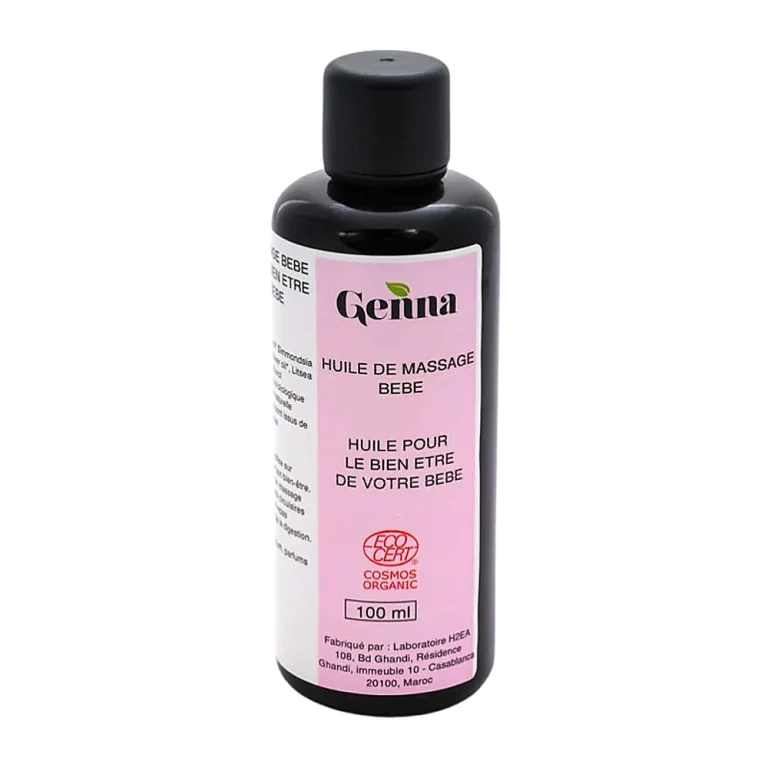 Huile de massage bébé Genna bien-être certifiée Cosmos Organic 100ml