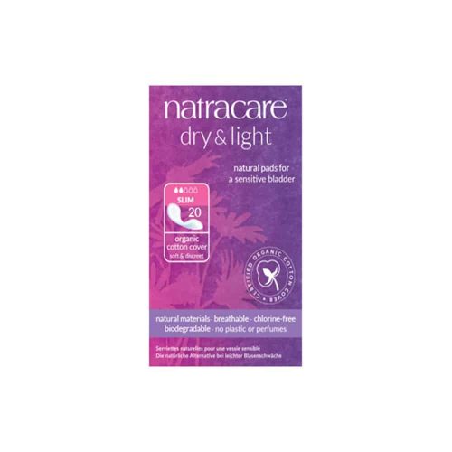 Serviette incontinence slim dry & light 20U Natracare Hygiène Maroc