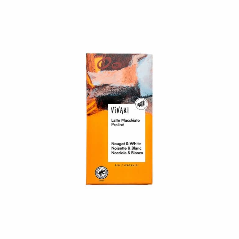 Tablette de chocolat au lait latté macchiato praliné 100g Vivani Bio Maroc Tablette de chocolat au lait latté macchiato praliné 100g Vivani Bio Maroc