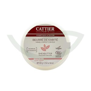 Beurre de Karité Nature 100g Cattier Soin Hydratant Maroc