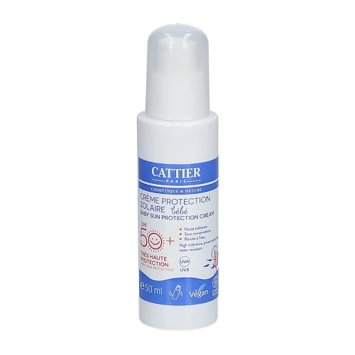Crème solaire bébé Cattier SPF 50+ Bio haute protection 50ml