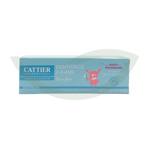 Dentifrice Framboise 2-6 Ans 50ml Cattier Soin Dentaire Maroc