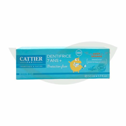 Dentifrice Orange 7 Ans et Plus 50ml Cattier Soins Dentaires Maroc