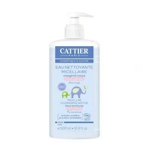 Eau Micellaire Bébé Cattier Eau nettoyante micellaire bébé Cattier Bio visage et corps 500ml