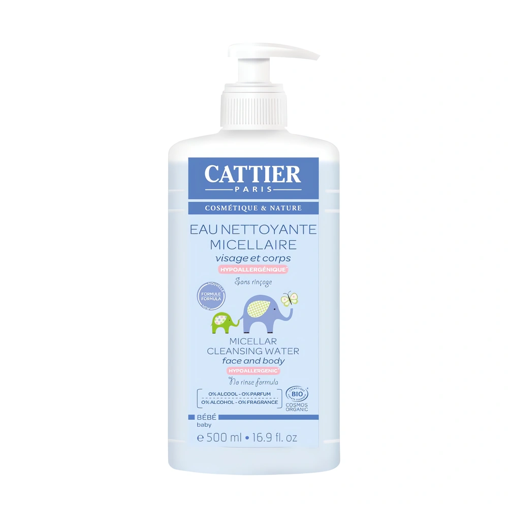 Eau Micellaire Bébé Cattier Eau nettoyante micellaire bébé Cattier Bio visage et corps 500ml
