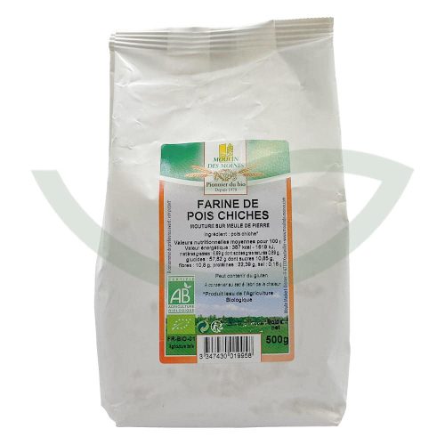 Farine de pois chiches 500g Moulin des Moines Aliment bio Maroc Farine de pois chiches 500g Moulin des Moines Aliment bio Maroc