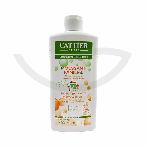 Moussant Familial 2 en 1 500ml Cattier Gel Douche Bio Maroc