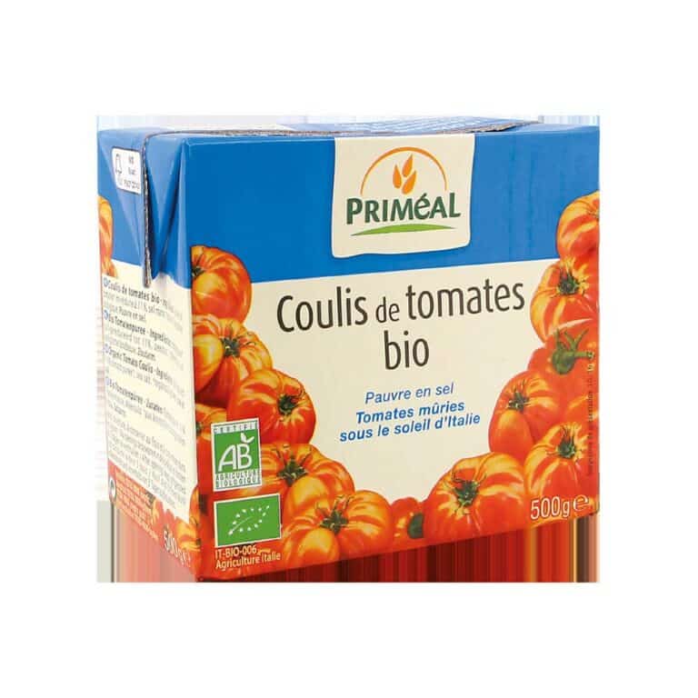 Coulis de Tomates Bio 500g Priméal Aliment Bio Maroc