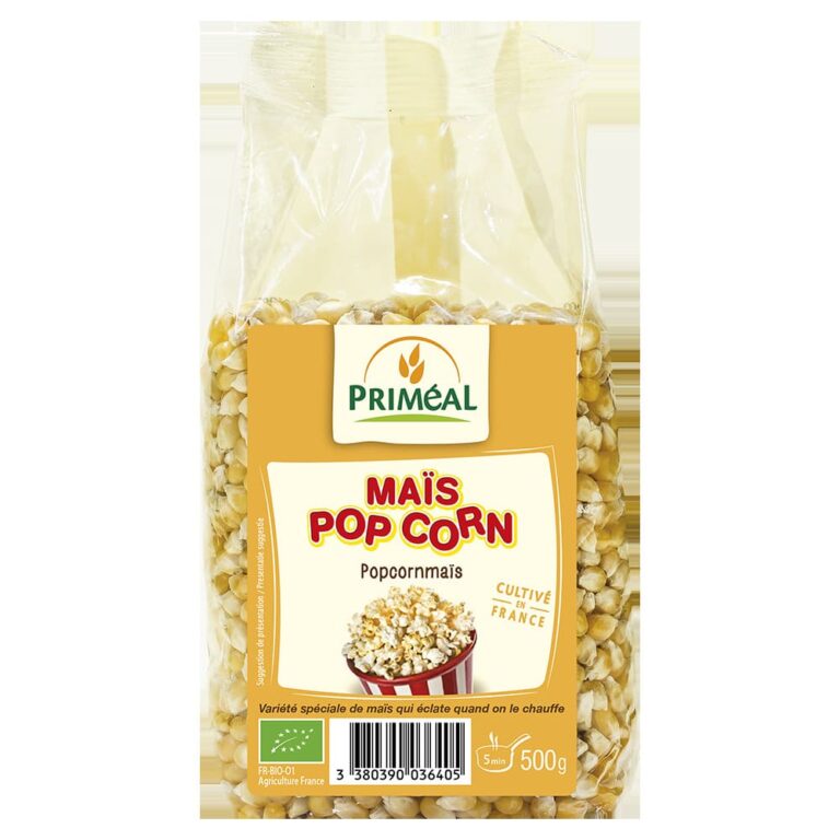 Maïs Pop Corn 500g Priméal Aliment Bio Maroc