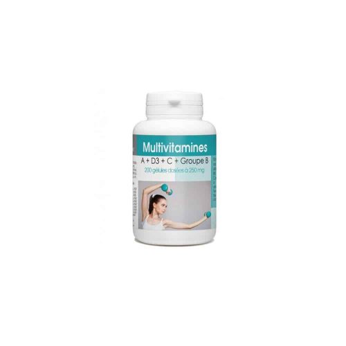 Multivitamines AD3CB 200 gélules 250 mg GPH Diffusion vitalité Maroc