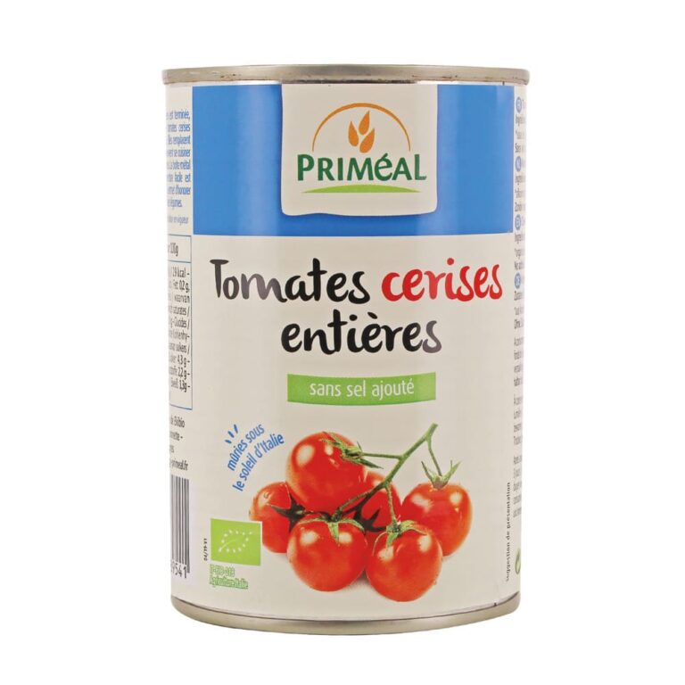 Tomates Cerises en Conserve Bio 400g Priméal Aliment Bio Maroc Tomates Cerises en Conserve Bio 400g Priméal Aliment Bio Maroc