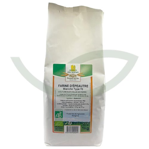 Farine d'épeautre blanche 1Kg Moulin des Moines Aliment bio Maroc