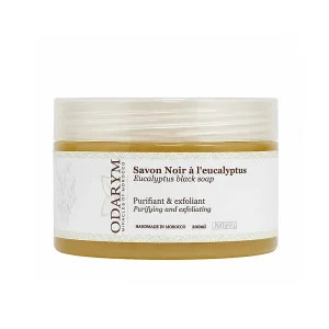 Savon Noir Authentique à l'Eucalyptus 100g Odarym Purifiant Maroc