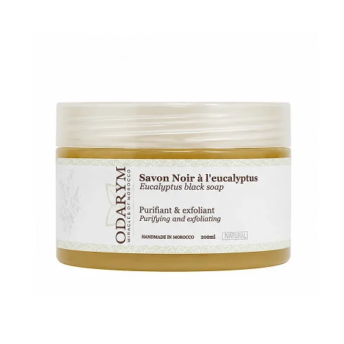Savon Noir Authentique à l'Eucalyptus 100g Odarym Purifiant Maroc
