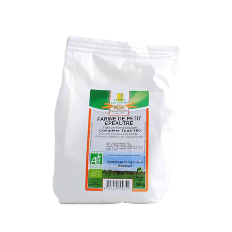Farine d'épeautre complète 500g Moulin des Moines Aliment bio Maroc