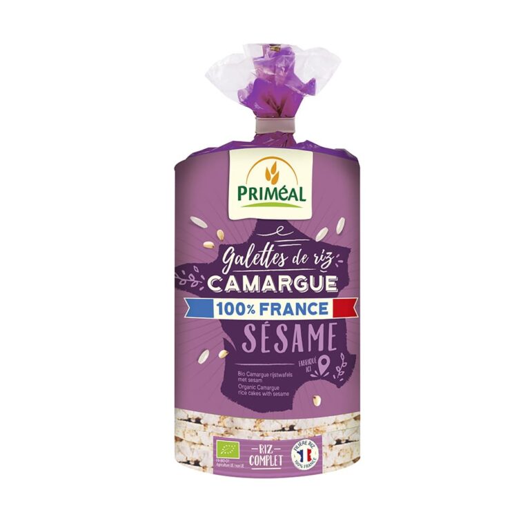 Galettes Riz de Camargue Sésame 130g Priméal Aliment Bio Maroc