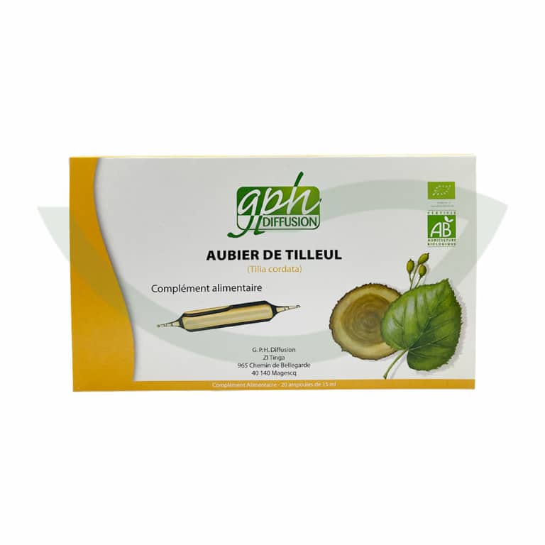 Aubier de Tilleul Bio 20Ampoules 15ml GPH Diffusion Activité Hépatique Saine Maroc Avant Aubier de Tilleul Bio 20Ampoules 15ml GPH Diffusion Activité Hépatique Saine Maroc Avant