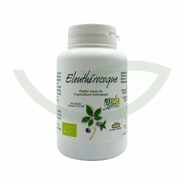 Eleuthérocoque bio 200 gélules 210mg GPH Diffusion effet tonifiant Maroc Eleuthérocoque bio 200 gélules 210mg GPH Diffusion effet tonifiant Maroc
