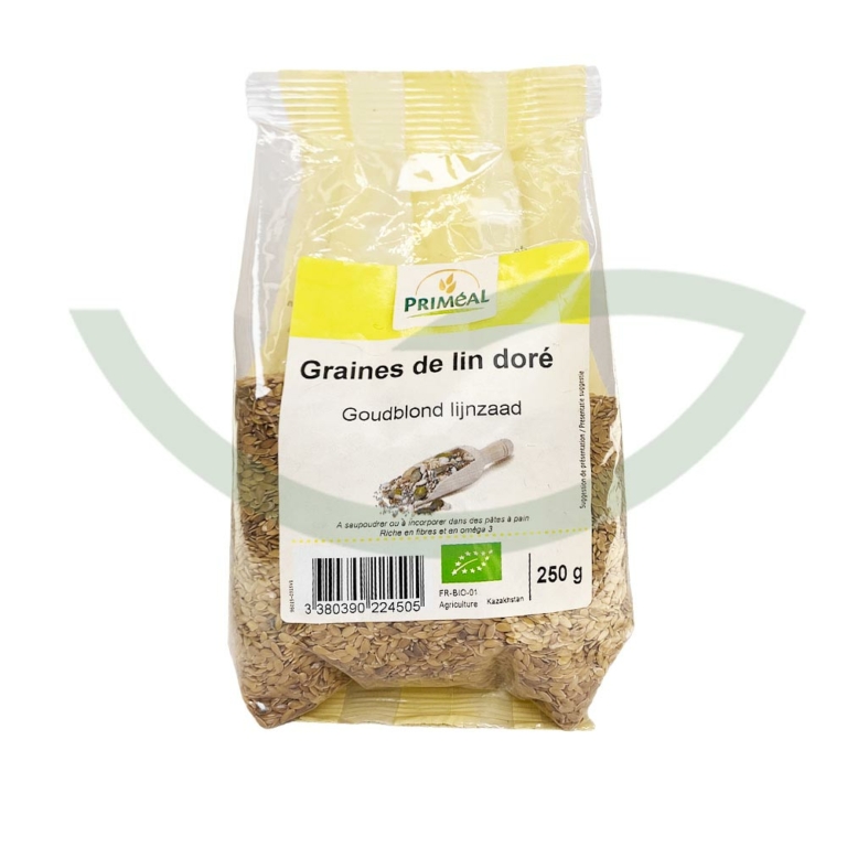 Graines de Lin Doré 250g Priméal Aliment Bio Maroc