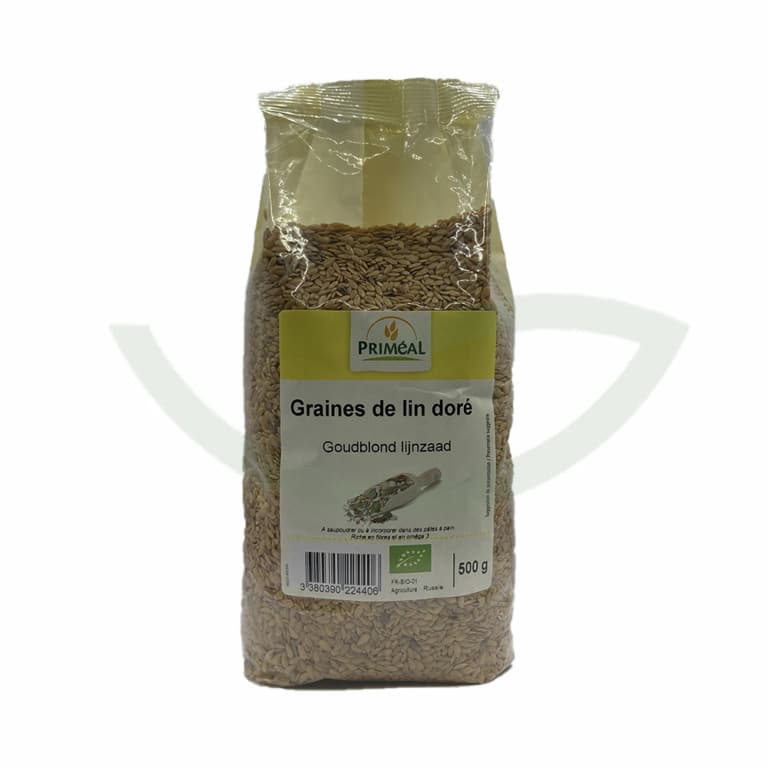 Graines de Lin Doré 500g Priméal Aliment Bio Maroc