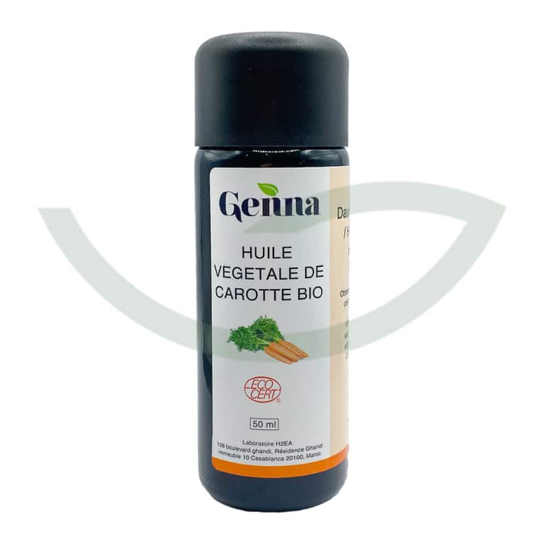 Huile Végétale de Carotte Bio 50ml Genna souplesse Maroc Huile Végétale de Carotte Bio 50ml Genna souplesse Maroc