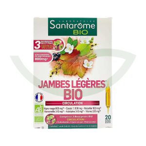 Jambes Légères Bio 20 ampoules Santarome Anti-inflammatoire Maroc