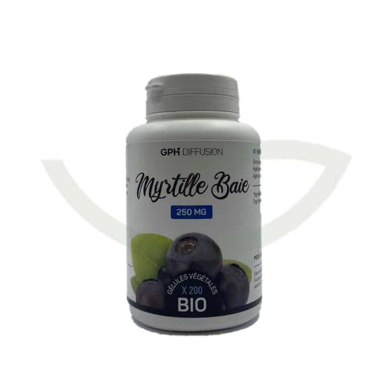 Myrtille baie 200 gélules 250mg GPH Diffusion meilleure vision Maroc