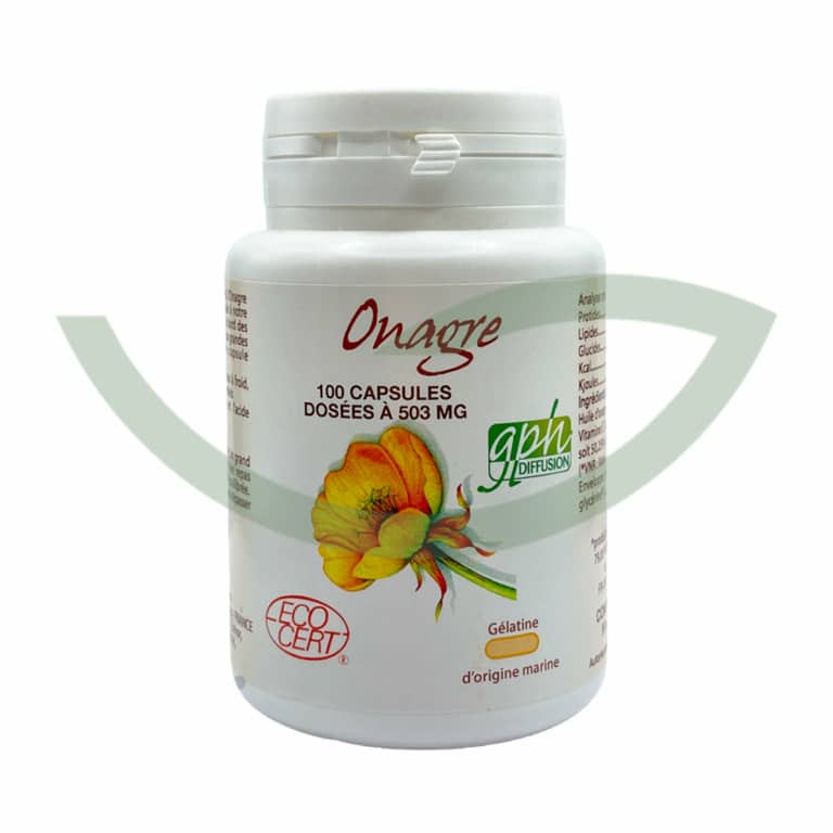 Onagre bio 100 capsules 503mg GPH Diffusion peau saine Maroc