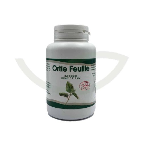 Ortie feuille bio 200 gélules 210mg GPH Diffusion peau nette Maroc