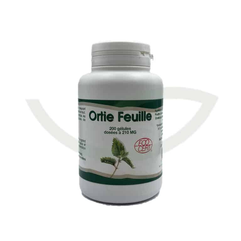Ortie feuille bio 200 gélules 210mg GPH Diffusion peau nette Maroc