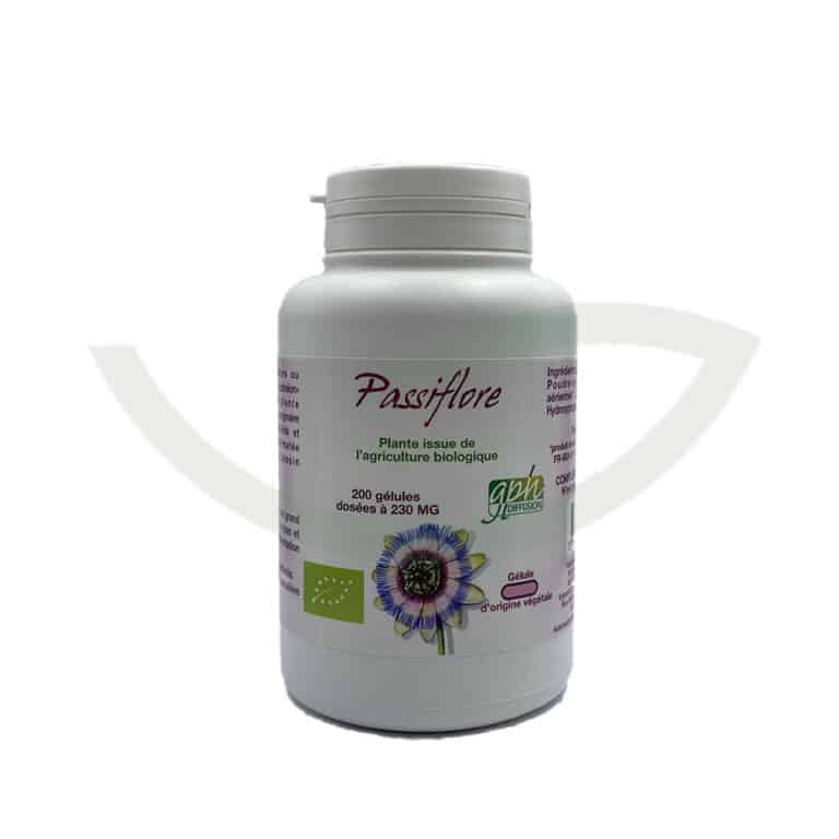 Passiflore bio 200 gélules 230 mg GPH réparateur du sommeil Maroc avant Passiflore bio 200 gélules 230 mg GPH réparateur du sommeil Maroc avant