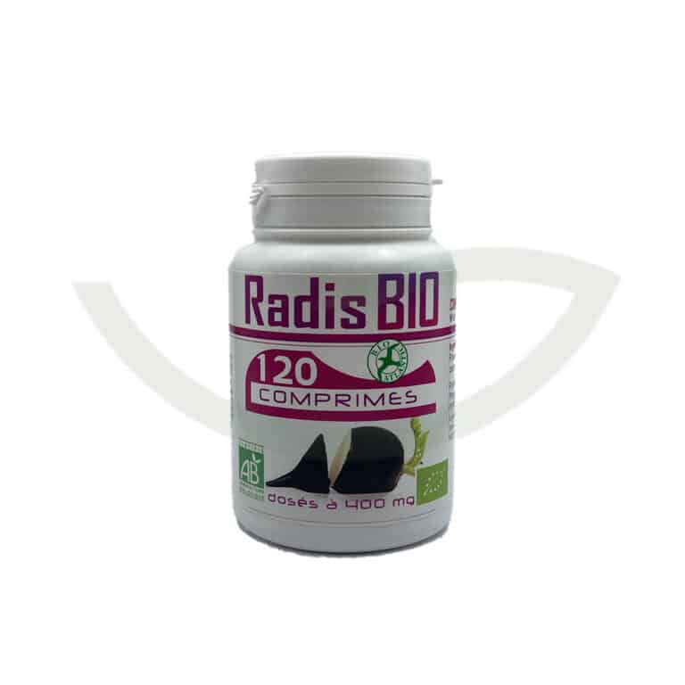 Radis bio 120 comprimés 400mg GPH Diffusion bien être du foie Maroc