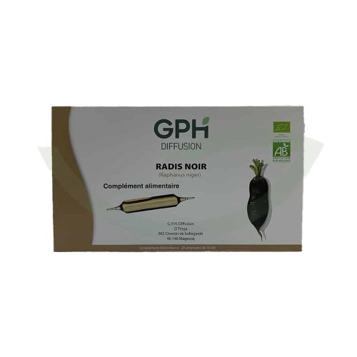 Radis Noir Bio 20 ampoules 15ml GPH Diffusion anti-oxydant Maroc
